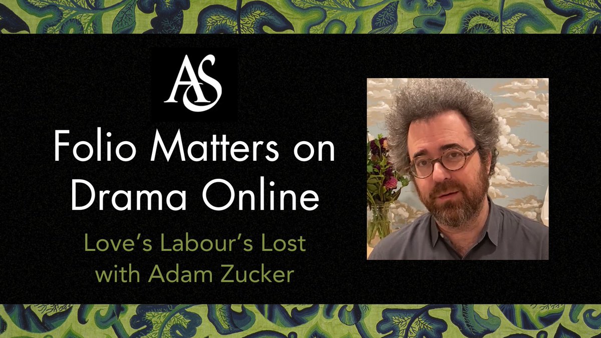 Love’s Labour’s Lost in the First Folio has ‘one showstopper of a variant’ compared to the First Quarto – a different final line. 🖋️ This #ShakespeareDay watch @AdamLZucker’s take on the change as part of the @Ardenpublisher’s Folio Matters series: bit.ly/3Q6I8Dv