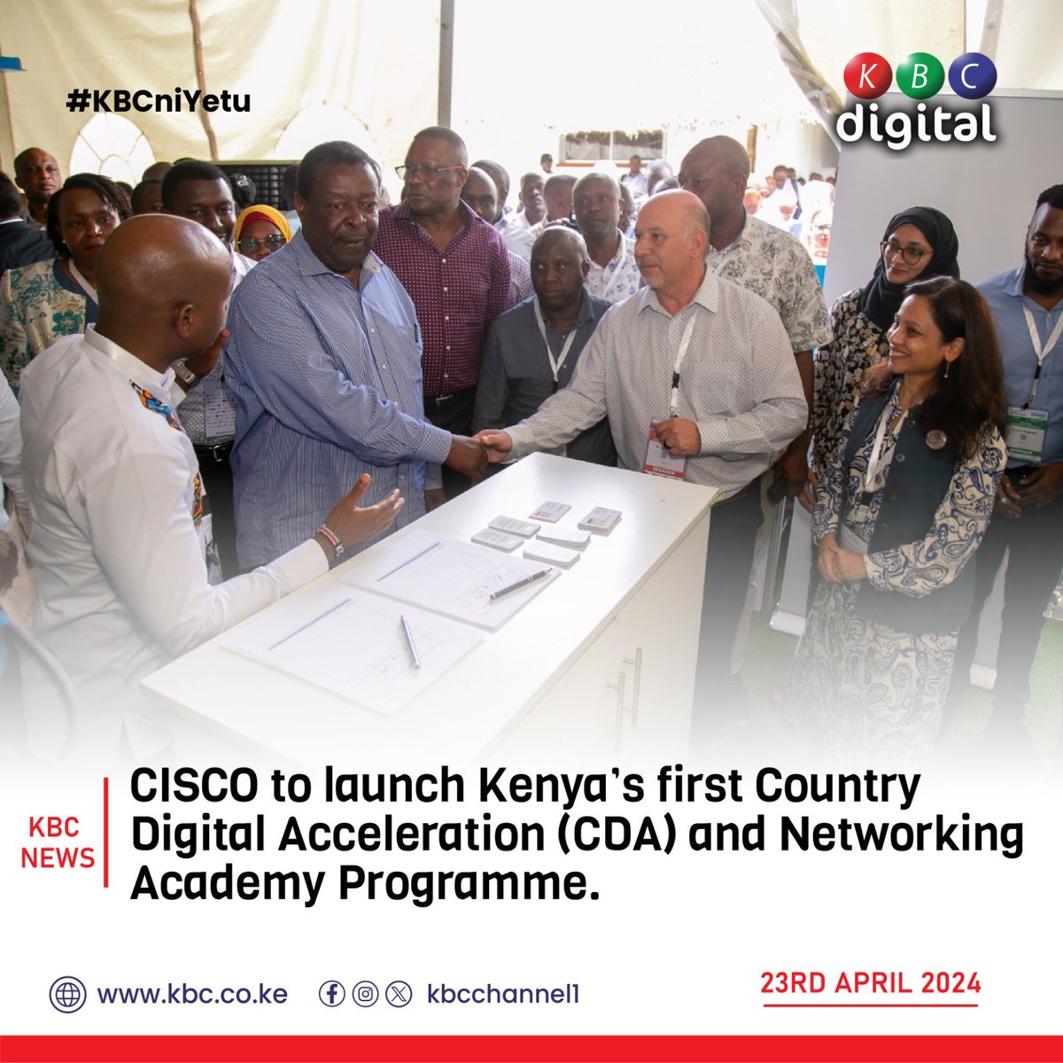 CISCO to launch Kenya’s first Country Digital Acceleration (CDA) and Networking Academy Programme. #KBCniYetu^EM