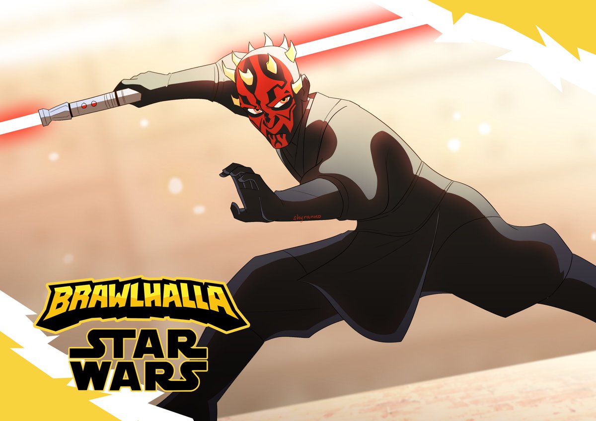 I really like the artstyle they used for the Brawlhalla Darth Maul ad, so I tried to mimic it :3 #StarWars