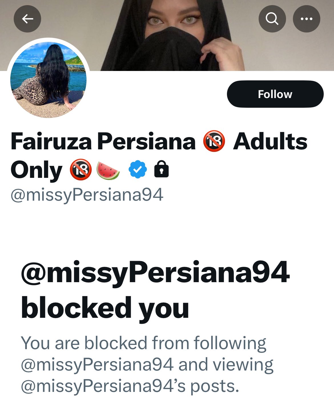 Oren Barsky 🎗️ on X: So this adult-content account sent me a long message  about how the Iranians support their regime, and then blocked me. I just  dont quite understand how adult