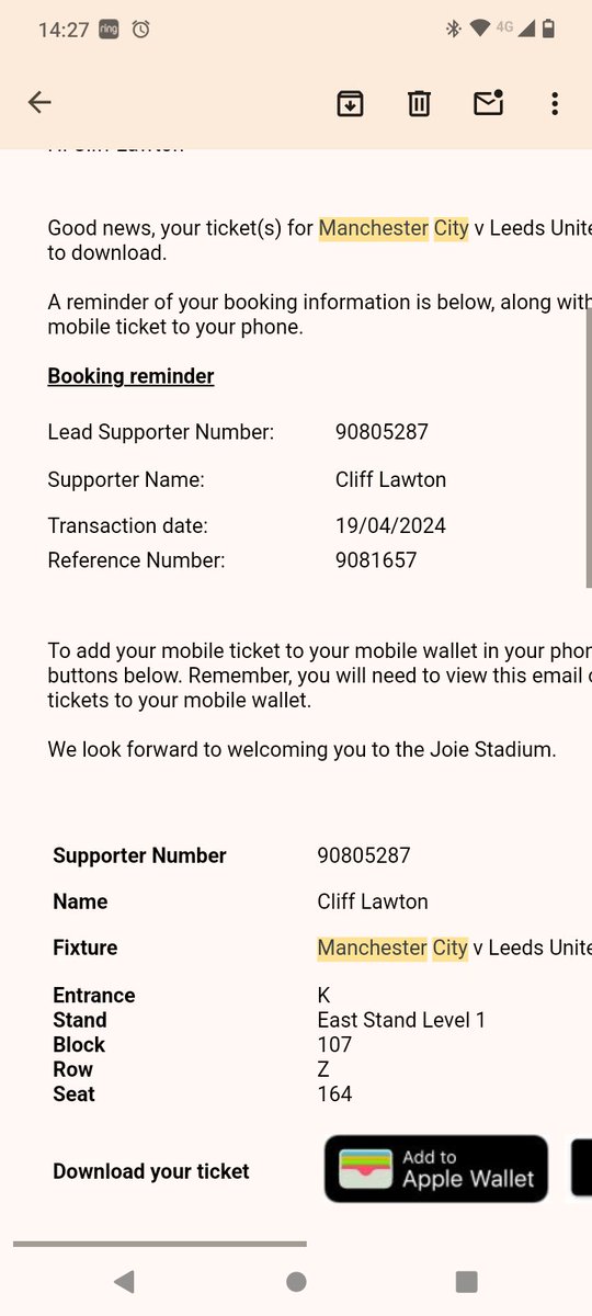 cliff7813's tweet photo. @ManCityHelp This is where the Joie Stadium is mentioned and led to the confusion. https://t.co/KGJQCb8h1u