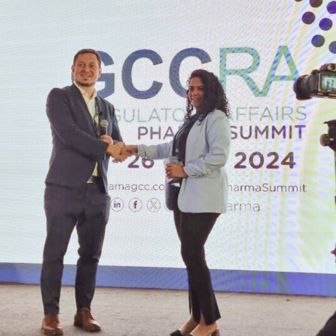 We're excited to announce the second winner of our event raffle! Congratulations to Mariem Mesiha for winning the JBL music box. There are still two days left to enter for a chance to win, just come by our booth! #EXTEDO #GCCRegulatoryAffairsPharmaSummit