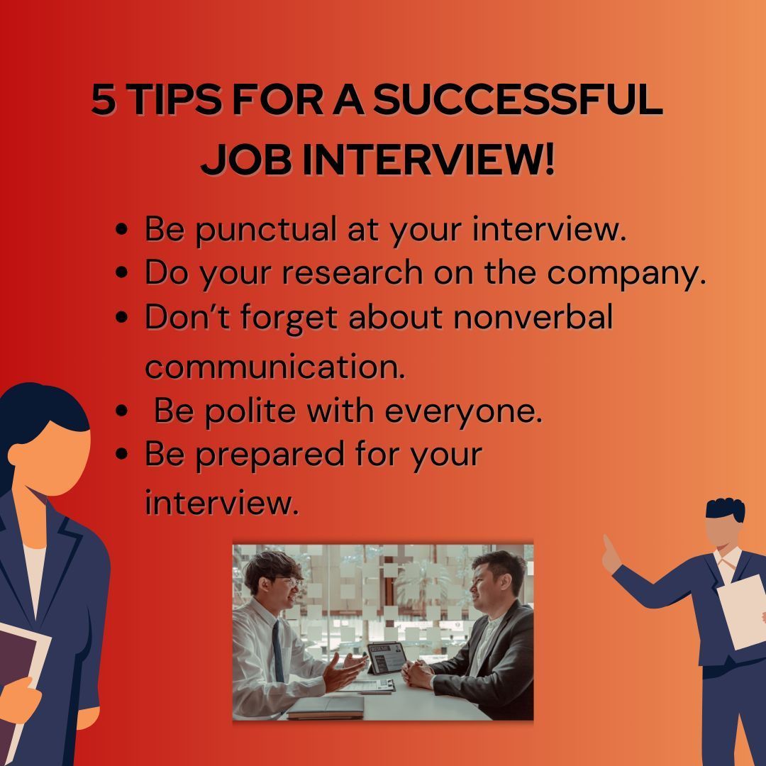 A successful job interview involves preparation, effective communication & a positive impression.

Here are some tips to help you succeed in a job interview.

#InterviewTips #JobInterview #InterviewSuccess #JobSearchTips #InterviewSkills #CareerCoaching #HiringTips #Asianjobs