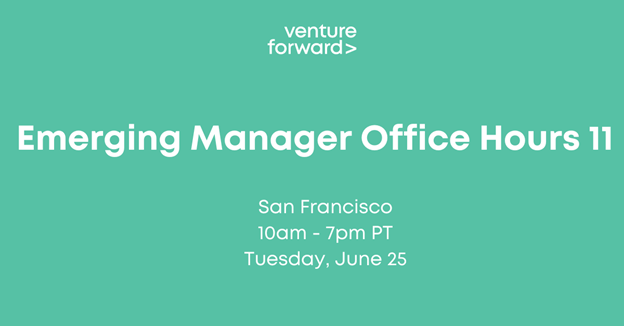 📢 @VCForward is hosting its 11th Emerging Manager Office Hours (formerly LP Office Hours) in San Francisco on June 25! This is a great opportunity for VC fund managers from underrepresented backgrounds to connect with LPs & seasoned GPs. Apply by May 3: ventureforward.org/EMOH-app