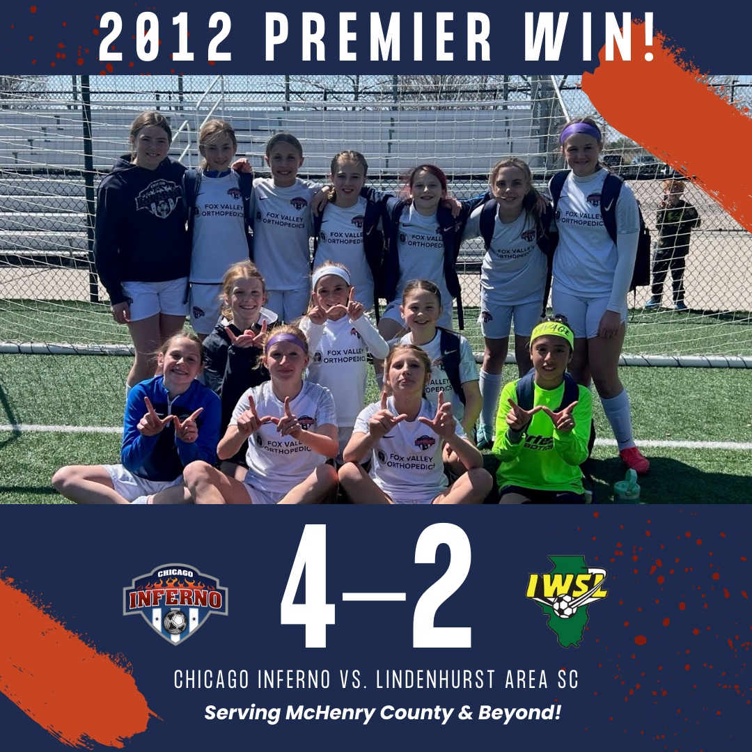 Another day, another victory dance! 💃⚽️ Our Chicago Inferno 2012 Premier Girls rocked the field and scored a sensational 4-2 win against LASC 2012 Premier on Sunday! Way to show 'em how it's done, Inferno! 🎉🔥 #ChicagoInferno #SoccerStars #VictoryVibes #IWSLSoccer