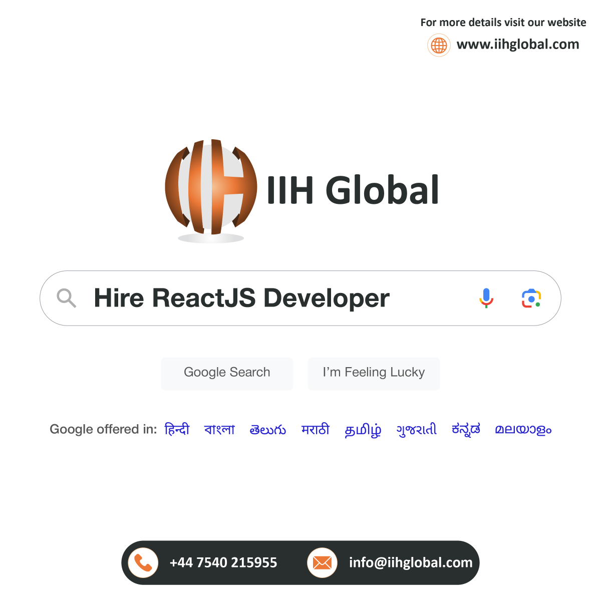 Ready to elevate your web development game? Hire a React.js developer today and unlock the power of lightning-fast rendering, reusable components, and sleek UI design. Let's bring your digital vision to life!

🎯iihglobal.com

#IIHGlobal #ReactJS #ReactJsDeveloper #Hire