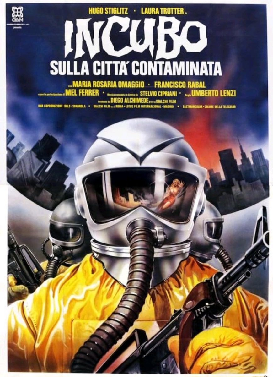 Italian movie poster for #UmbertoLenzi's #NightmareCity (1980) #HugoStiglitz #LauraTrotter