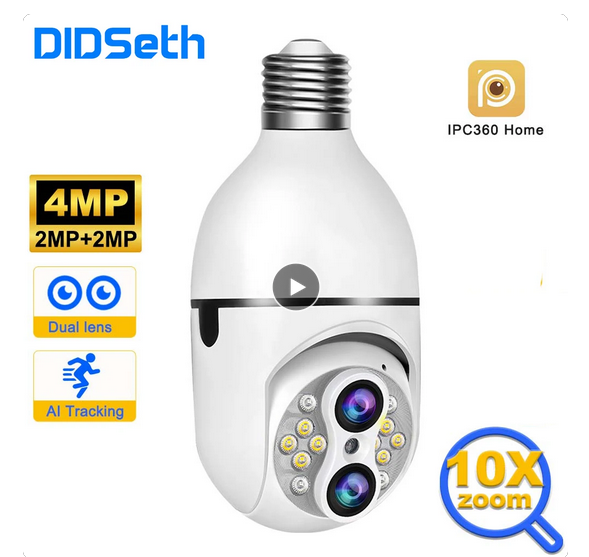 DIDSeth E27 5MP Dual Lens Camera 10X Digital Zoom Light Bulb IP Camera Two-way Audio E27 Full Color Night Vision Security Monito. s.click.aliexpress.com/e/_DCZXtJt
.
#cctv #security #hikvision #cctvcamera #cctvmurah #homesecurity  #surveillance #securitysystem #dahua #camera