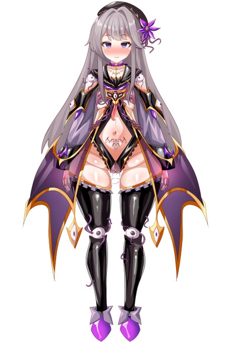 【NSFW/R-18】
スタレのヘルタさんの悪堕ち衣装案の立ち絵です
人形っぽくしたかったらしいです

できれば今月中に完成させたいです 