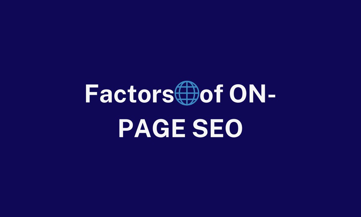 Some key factors of on-page SEO
High-Quality Content📖
Keyword Optimization💫
Title Tags and Meta Descriptions📜
URL Structure🕵️‍♂️
Header Tags (H1, H2, etc.)📌
Optimized Images💫
Internal Linking✌
Mobile-Friendliness🙌
Page Speed💨
#seo #onpageseo #metatags #keywordresearch #speed