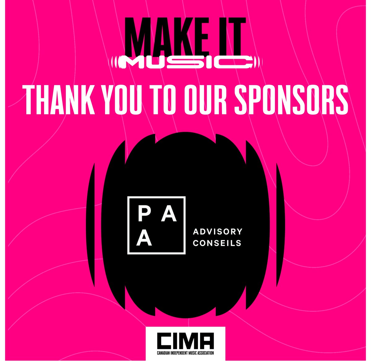 Thank you to our supporting partner PAA for promoting diverse representation at MAKE IT MUSIC 2024! Your support will provide community members the chance to participate in a learning opportunity they wouldn’t otherwise have access to! cimamusic.ca/make-it-music