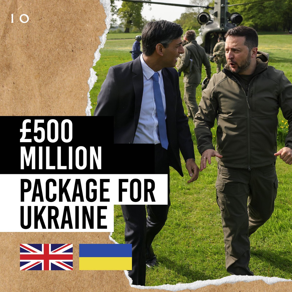 And we’re delivering the largest military aid package to Ukraine. £500 million in funding and vital equipment including 400 vehicles, 1,600 munitions and 4 million rounds of ammunition. We will support Ukraine for as long as it takes 🇬🇧🇺🇦