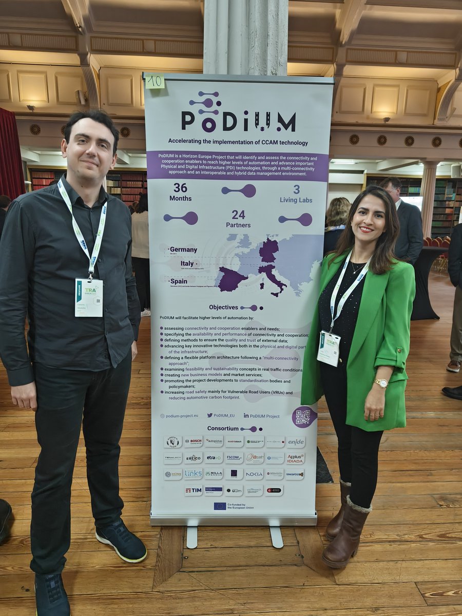 ISENSE_GROUP's tweet photo. 📢@PoDIUM_EU & @EVENTSproject22 participated last week in #EUCAD2024!
🚩Our teams' flagship projects in #CCAM were represented by Bill Roungas & Lazaros Gkatzikis during the poster exhibition & networking reception.
👉Stay tuned for #EUCAD2025!
#ISENSEResearch #AutomatedCars https://t.co/pDNcDiwUSP