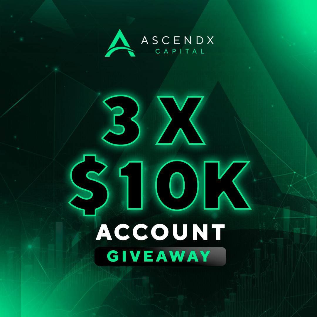 🚨 GIVEAWAY ALERT! 
    
💚 3 x $10,000 Accounts! 💚

🔰Steps to Enter:-

🎯 Follow @AscendxCapital , @ascendxjames , @Liq_Sniper

📌 Like, Repost and Tag 3 Friends!

⏰ Ends in 5 Days!