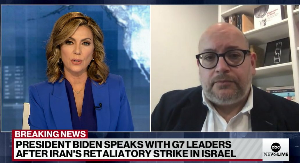 ➡️ICYMI: Last week, @jrezaian joined @KyraPhillips on @ABCNewsLive last week in reaction to Iran's strike on Israel. 📺Watch: bit.ly/3UsfC1O 👀Read his latest column, 'What was Iran thinking? Maybe not what you think.': washingtonpost.com/opinions/2024/…