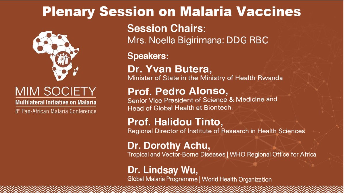 Prepare for an engaging plenary session on #MalariaVaccines. Discover the latest advancements and promising developments in our quest to prevent malaria. Stay connected & join the conversation to support global efforts towards vaccination for all. #MIM2024 #AfricaEndingMalaria