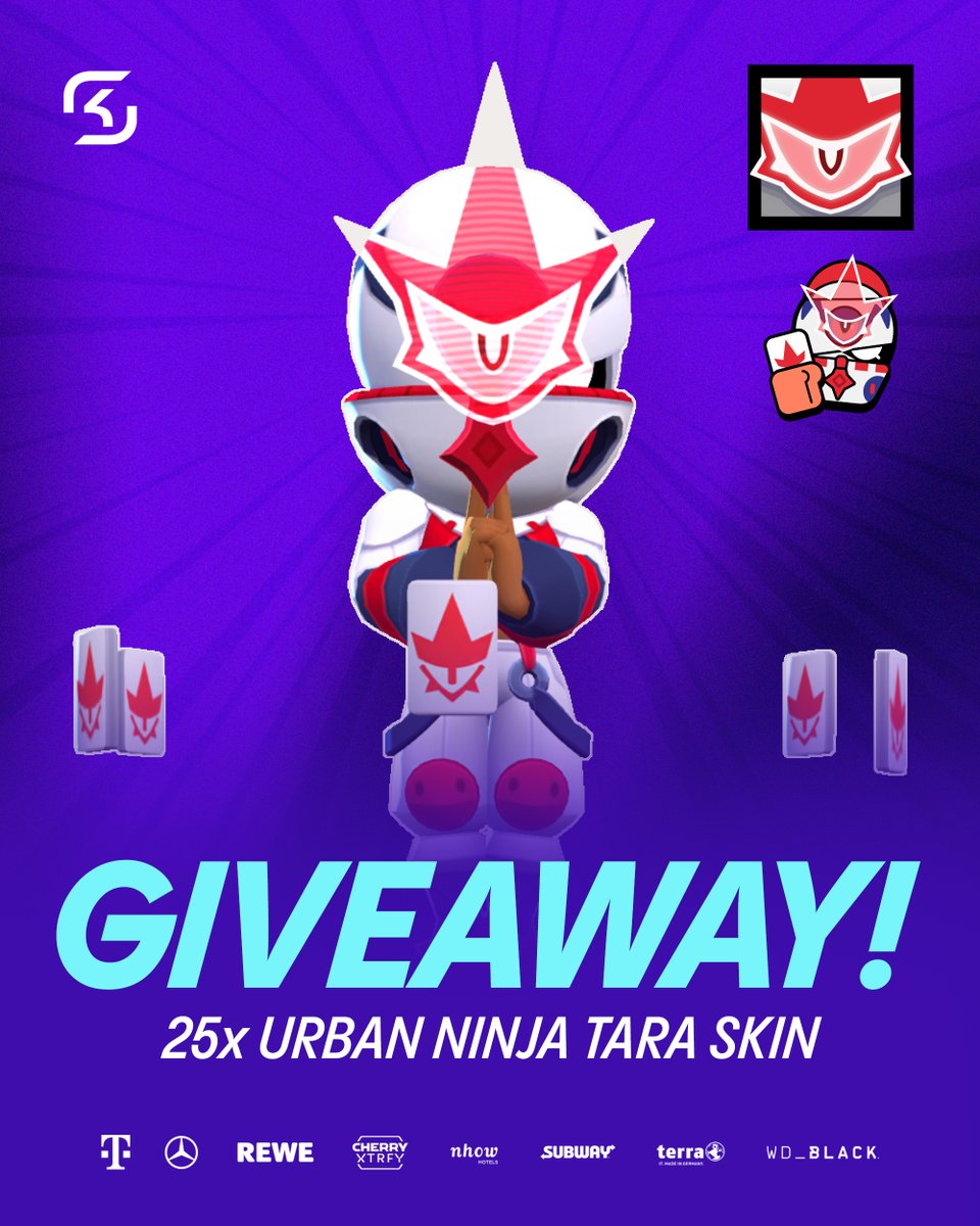Together with our Brawl Stars team, we are giving away 25 Urban Ninja Tara skins 🥳 You can win 5 of them here! 💜 Follow @SKGaming and @OscarDC_A ♻️ Like and retweet For more chances to win, check out our players' accounts this week! #UrbanNinjaTaraGiveaway #SKWIN