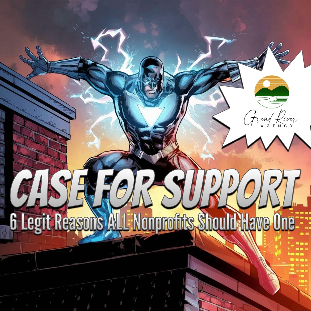 Attention all NONPROFIT SUPERHEROES! Don't miss our blog post on the importance of a comprehensive Case for Support document. 

grandriveragency.io/6-reasons-for-…

#FundraisingPowerhouse #NonprofitFundraising #CaseForSupport #CaseStatement #NonprofitManagement #NonprofitTips #GrantWriting