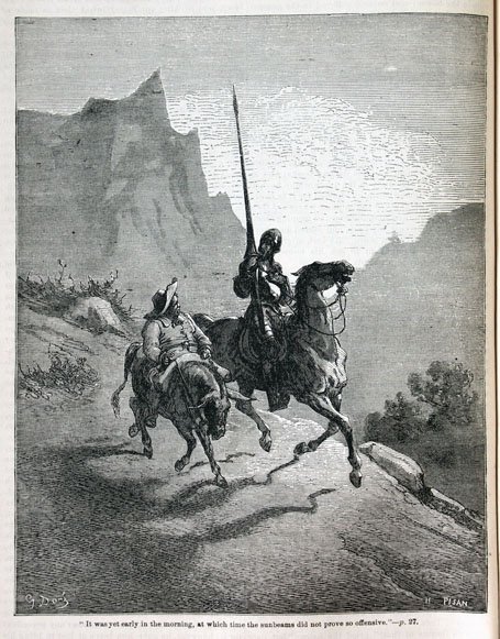 #23Abril Luchamos contra tres gigantes mi querido Sancho: la injusticia, el miedo y la ignorancia. #MiguelDeCervantes #DiaInternacionalDelLibro Gustave Doré (1832-1883)