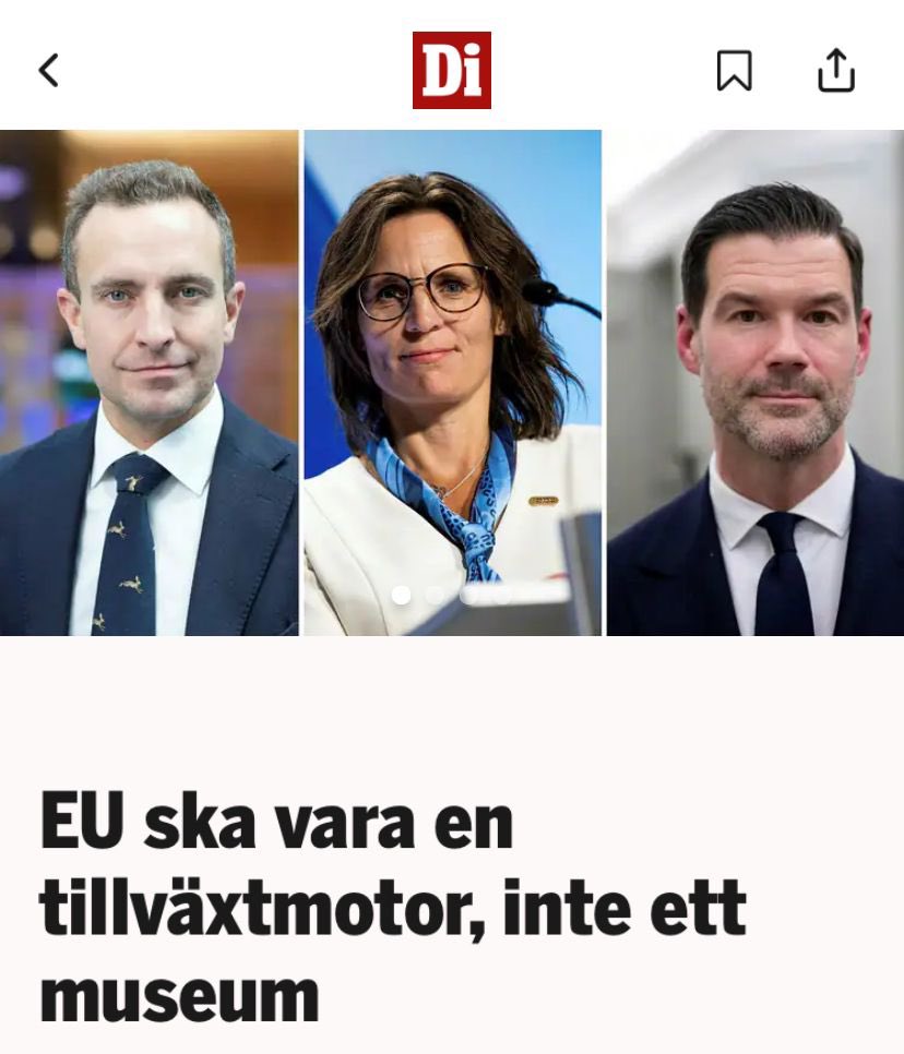 tomastobe's tweet photo. Utan tillväxt blir Europa bara ett utsläppsfritt museum. Om kommande generationer ska kunna växa upp i ett Europa med framtidstro och välstånd behövs ökad frihandel, investeringar i forskning och en gemensam kapitalmarknad. Så kan Europa bli rikt igen. https://t.co/tgUhDR0gWV https://t.co/iYVuvEbDR2
