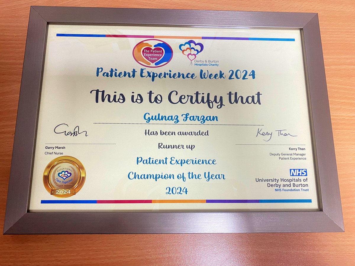 Thank you for this recognition (Nicky/Lynne), it keeps me motivated to continue to provide the best patient experience possible 🤍 @UHDB_PatientExp @UHDBTrust