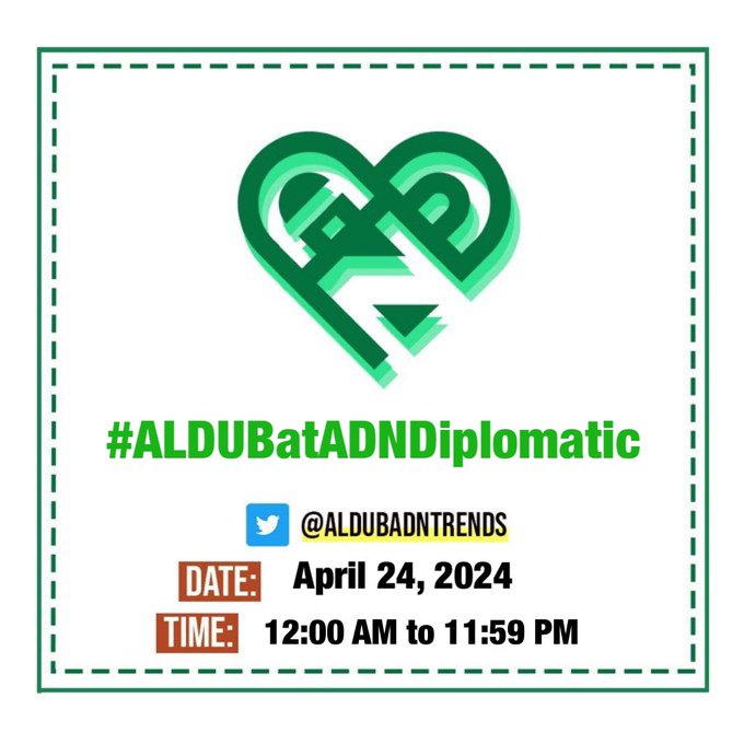 The 24th of April has been designated as 'International Day of Multilateralism and Diplomacy for Peace'. May this world attain lasting peace soon.  

#ALDUBatADNDiplomatic