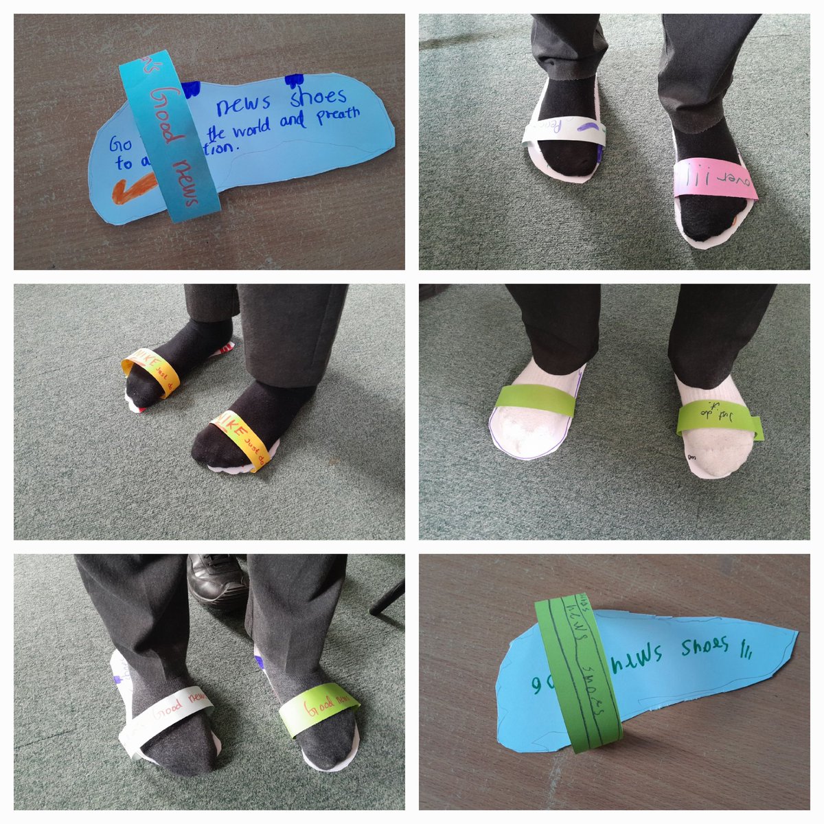 At Kids' Faith Cafe today we made shoes of peace as we continued to explore the armour of God. We can share the good news of Jesus wherever we go. Very stylish footwear! 🙂🩴 @StSaviourCE