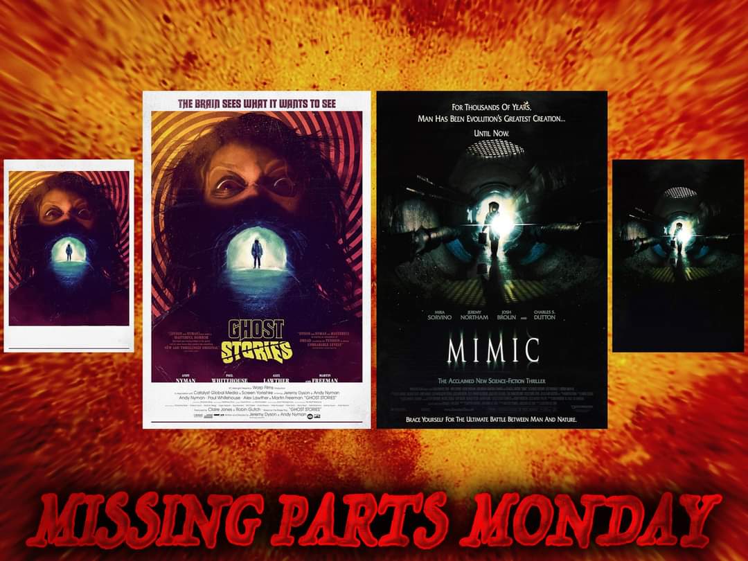 The Missing Parts Monday answers! Correct if you said Ghost Stories and Mimic.

#missingpartsmonday #horror #ghoststories #mimic #horrorposters