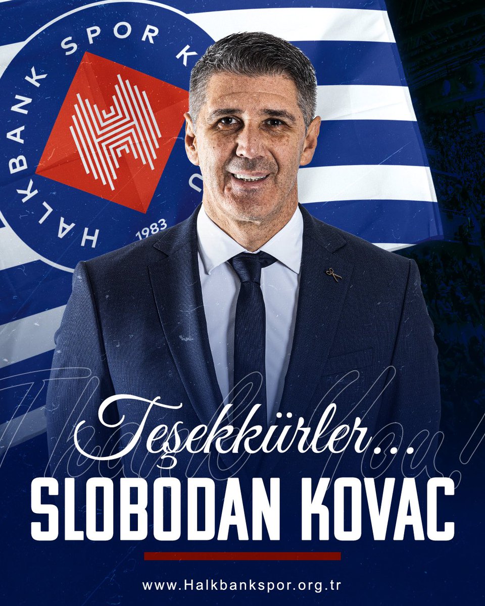 TEŞEKKÜRLER SLOBODAN KOVAC 👏🏻 Sezon başında Başantrenörlük görevine getirilen Slobodan Kovac'a veda ediyoruz. Kendisine bugüne kadar vermiş olduğu emekler için teşekkür ediyor, bundan sonraki kariyerinde başarılar diliyoruz.