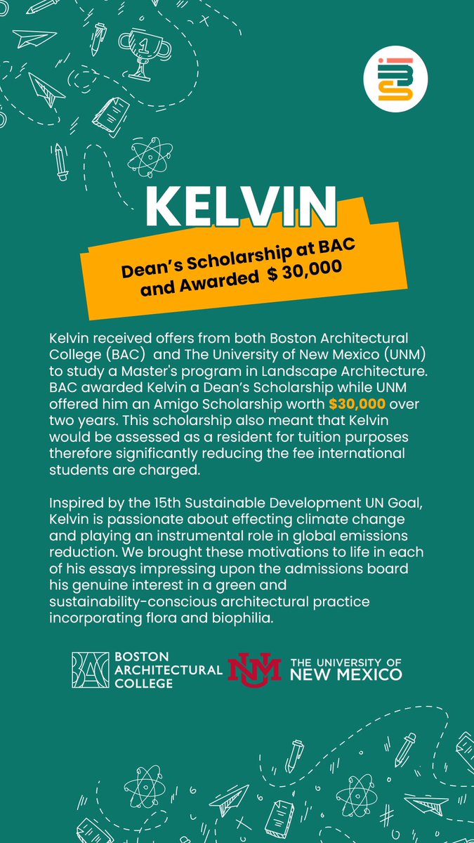 WE WON @respectkelvin $33,000 in funding. He holds offers to both Boston Architectural College on a Dean’s Scholarship and University of New Mexico for Landscape Architecture on a renewable Amigo Scholarship. 🎉 Kelvin was passionate about sustainability & the environment.…