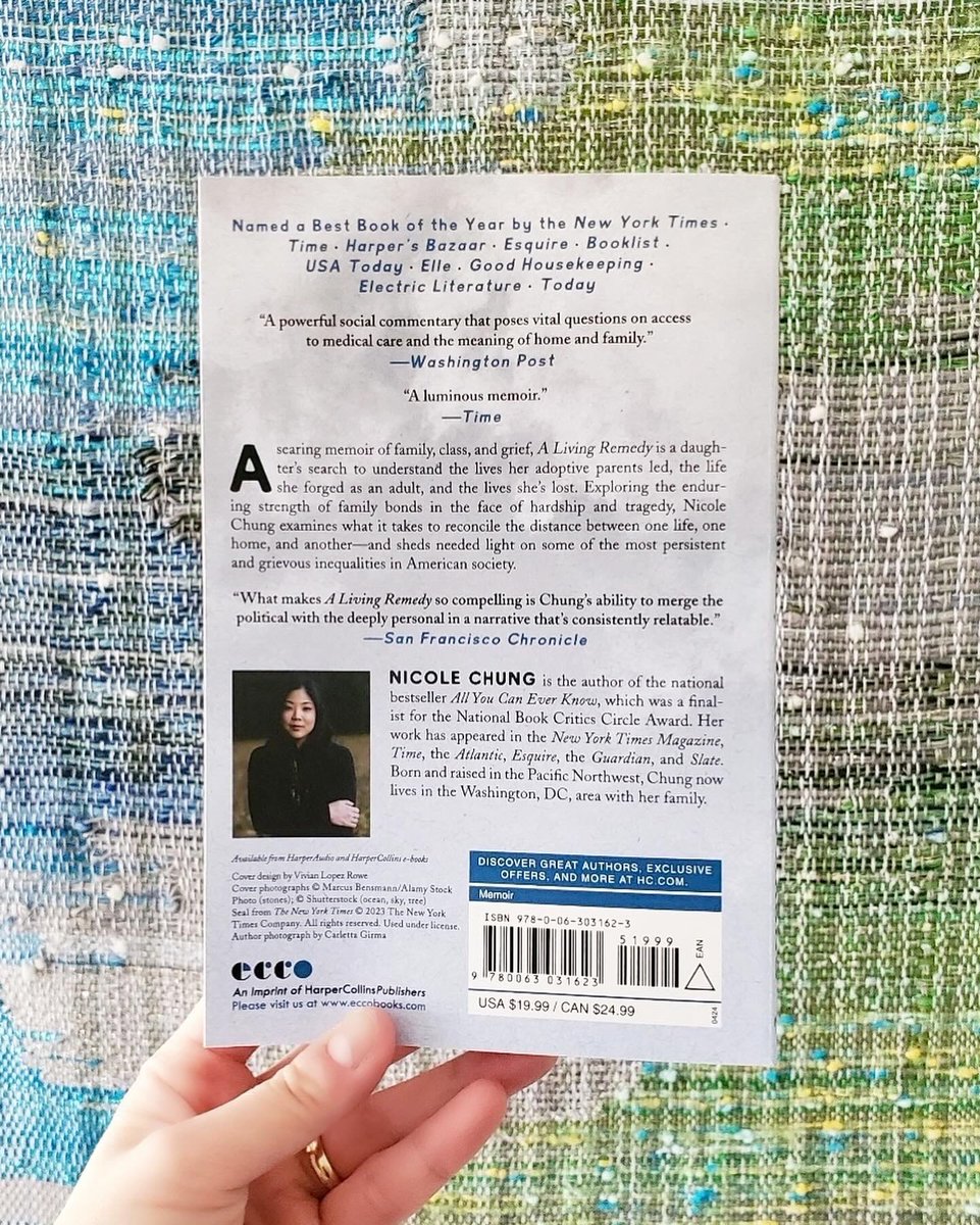 A Living Remedy will be available in paperback on 4/30! @nytimesbooks called it “a transcendent memoir about family, class, and the contours of loss.” My whole heart is in this book. Find preorder links here: harpercollins.com/products/a-liv…