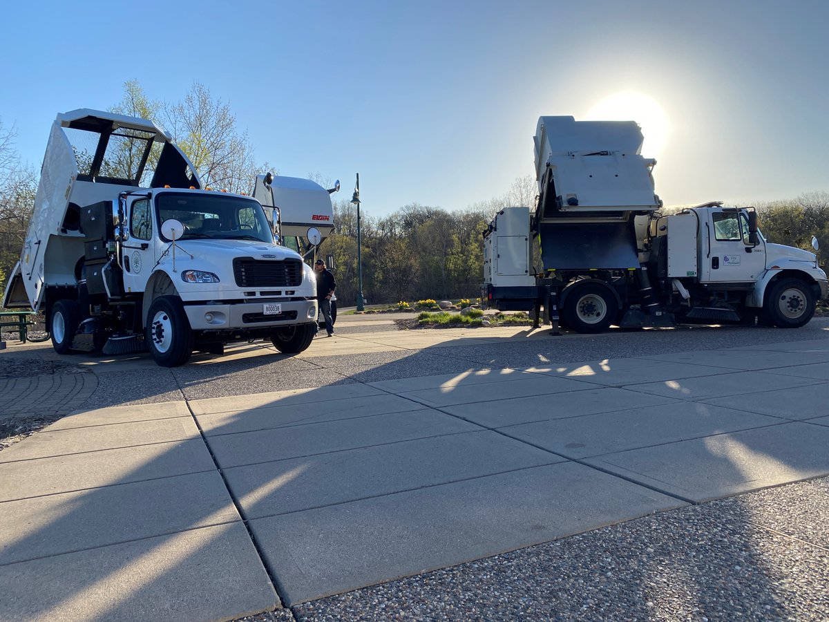 The APWA-MN Spring Workshop "Protecting Our Water and Environment" in Eagan is about to start! Attendees will have a chance to check out mechanical  &amp; regenerative air sweepers provided by <a href="/PlymouthMN_gov/">City of Plymouth, MN</a> and <a href="/CityofEagan/">City of Eagan</a> in between today's sessions. <a href="/APWATWEETS/">APWA</a>