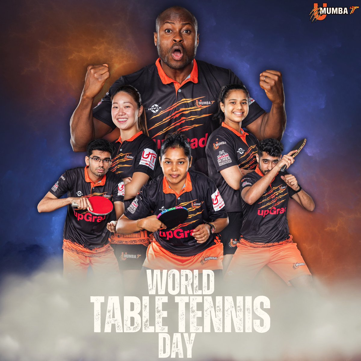 Join us in honoring our incredible table tennis athletes on today’s World Table Tennis Day.🏓🧡 #UMumba | #UMumbaTT @suhailchandhok | @RonnieScrewvala | @UltTableTennis | @Vitadani11