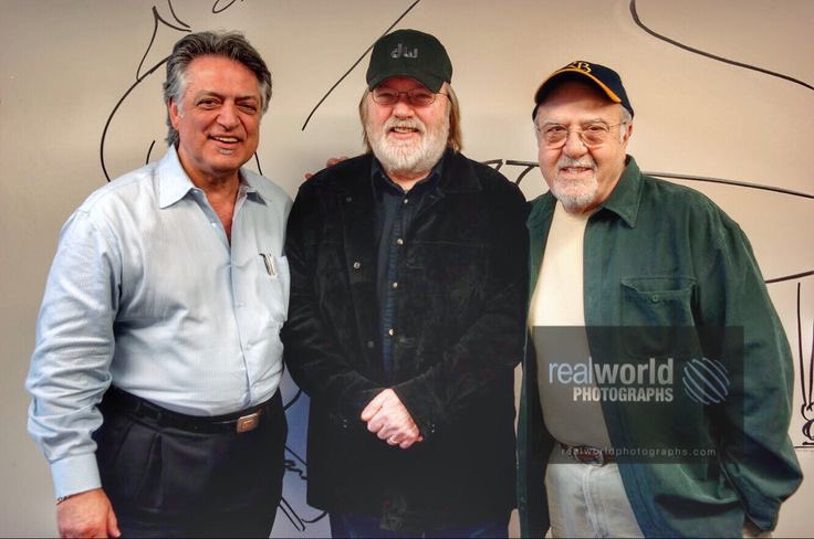 The late Joe Moscheo, drummer Ron Tutt and also passed Joe Guercio in Nashville, Tennessee, USA over a decade ago, posing for a photograph while filming Elvis Presley documentary. #joeguercio #Nashville #music #garymoorephotography #realworldphotographs #photojournalism