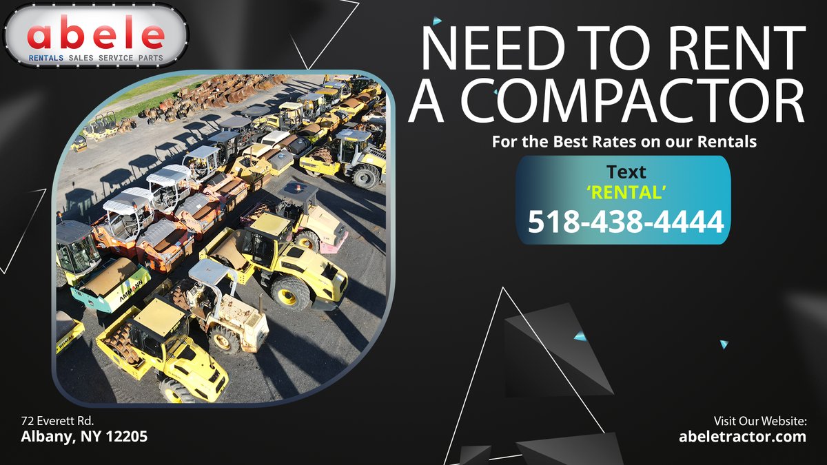 AbeleTractor's tweet image. Lay the groundwork for success with our compactor rentals. Ideal for soil, gravel, or asphalt, ensuring your foundation is solid. Compact with confidence! 🏗️ #CompactorRental #GroundPrep #SolidFoundations