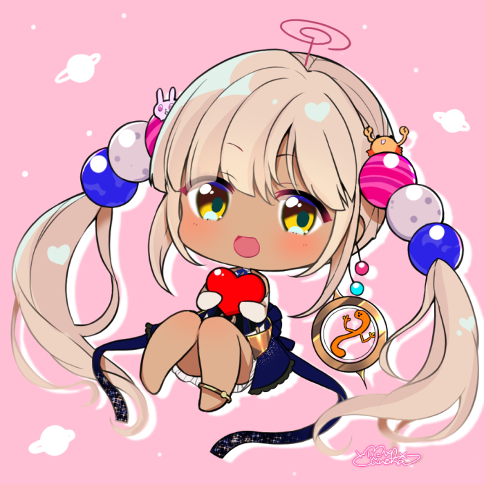 ホロライブ「ホロライブENのちっちゃ『九十九左命』ちゃんBIGLOVE#galaxillus」|ゆんちゃ*/お絵描きVtuber結乃りぼん💝のイラスト