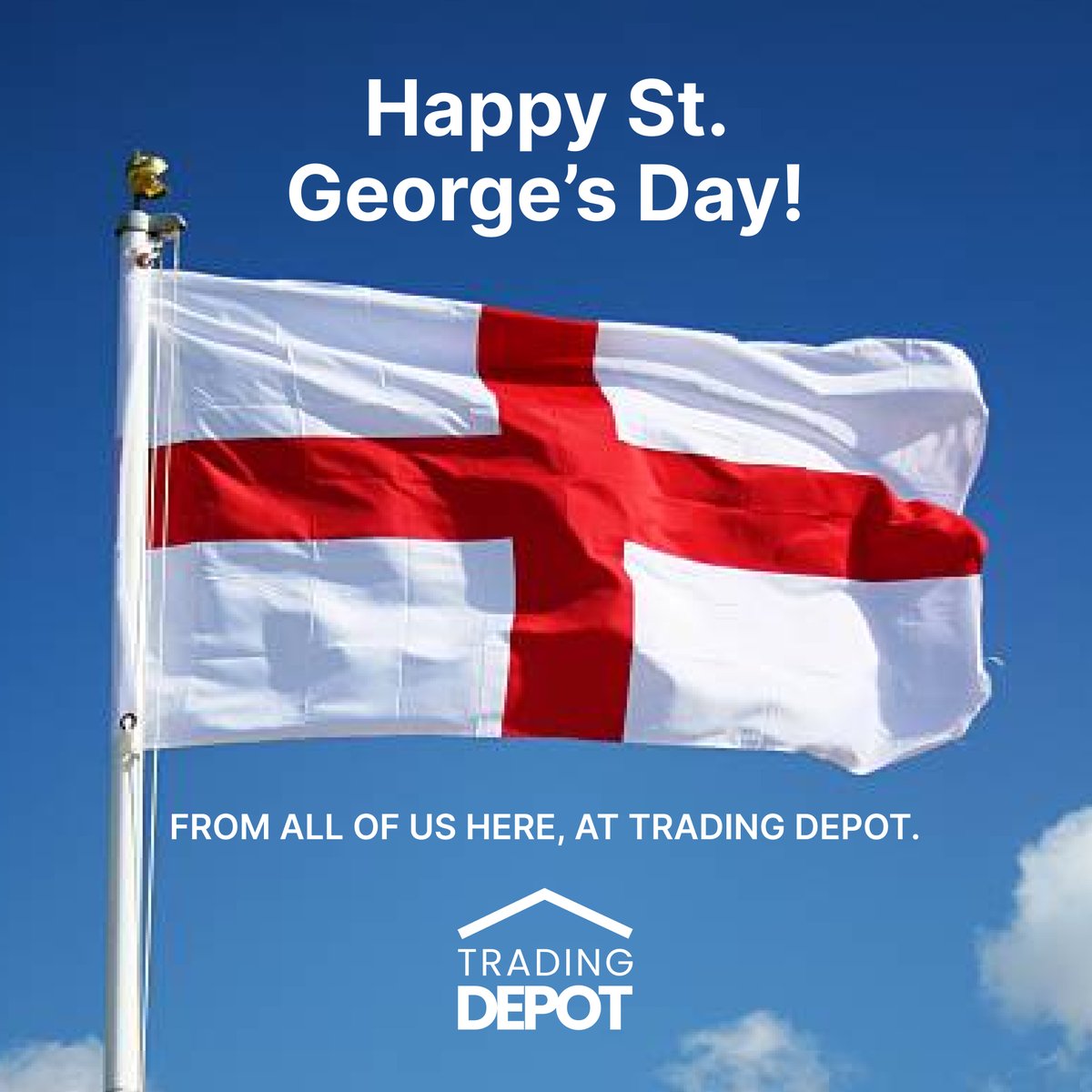 🏴󠁧󠁢󠁥󠁮󠁧󠁿 🌹 We wish all our valued customers and partners a Happy St. George's Day from Trading Depot! 🌹🏴󠁧󠁢󠁥󠁮󠁧󠁿

 #StGeorgesDay #EnglishPride #CelebrateHeritage