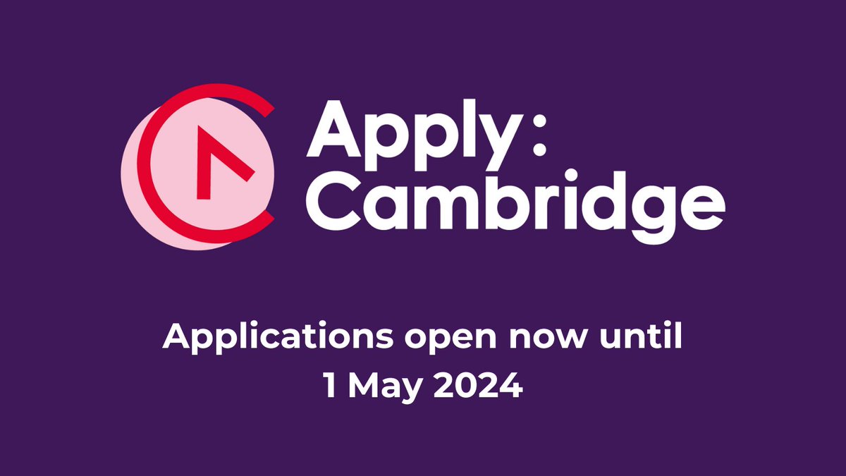 🛡️ Considering applying to Cambridge for ASNC? 🏫 UK state school student? Applications to Apply: Cambridge, our applicant support programme for students from underrepresented backgrounds and areas, are open now until 1 May 2024! Find out more: cam.ac.uk/apply-cambridge
