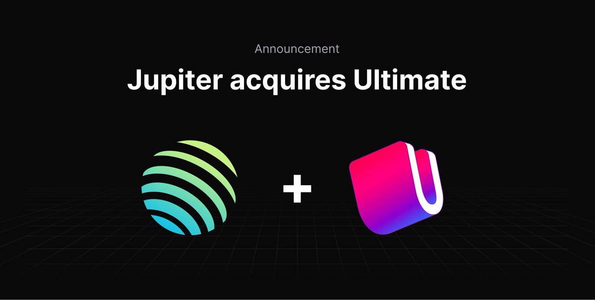 🚀 Big News: Jupiter acquires Ultimate Wallet and our mobile team! More info in the thread👇