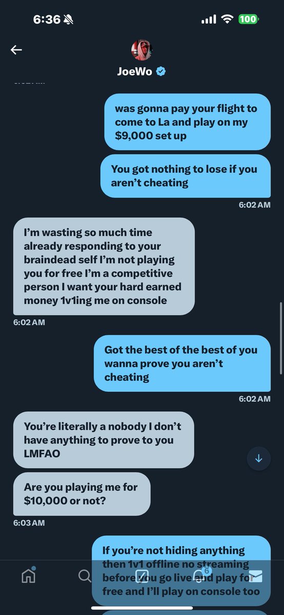 If a cheating streamer has an offer to fly out to play on a set up he can’t cheat on and he refuses a free trip to prove he isn’t cheating and then he blocks you tell me what does that tell you ? Movement King is scared to prove he’s not cheating.