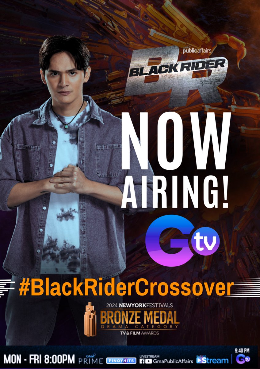 Tumutok na sa GTV! Doc Analyn, aarangkada na kasama si #BlackRider! Huwag palalampasin ang #BlackRiderCrossover ngayong Martes, 8 PM sa GMA Prime, GMA Public Affairs' FB/YT livestream at 9:40 PM sa GTV.