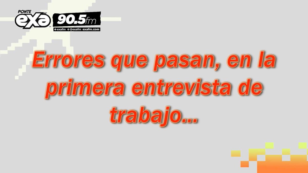Que se te olviden las cosas. 🙄🤔😳🤭
#exaFm #exa905 #exaAcambaro #EnTodasPartes #Ponteexa #Errores #Entrevista #Trabajo #SomosExa