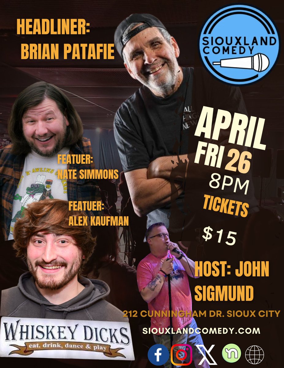 Live this Friday, all the way from Canada Brian Patafie! Get your tickets now: eventbrite.com/e/comedy-night…