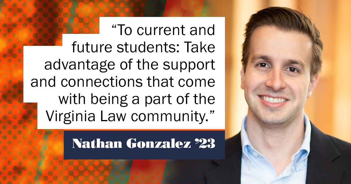 Learn more about the community at #UVALaw. at.virginia.edu/2zasEVV