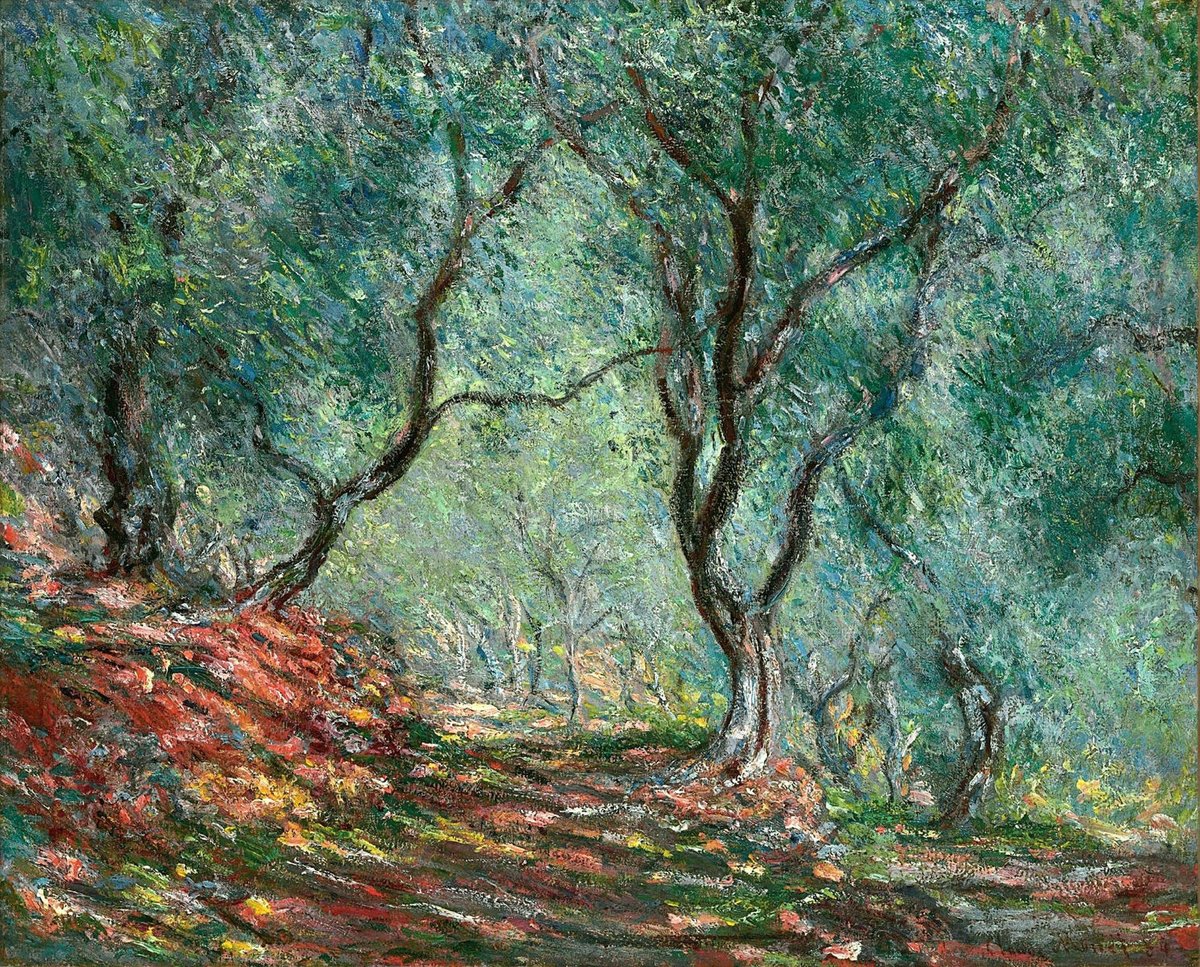 Olive Tree Wood in the Moreno Garden, 1884 Get more Monet 🍒 linktr.ee/monet_artbot