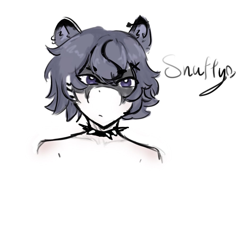 #snuffyart quick doodle thing, i have a horribly inconsistent art style