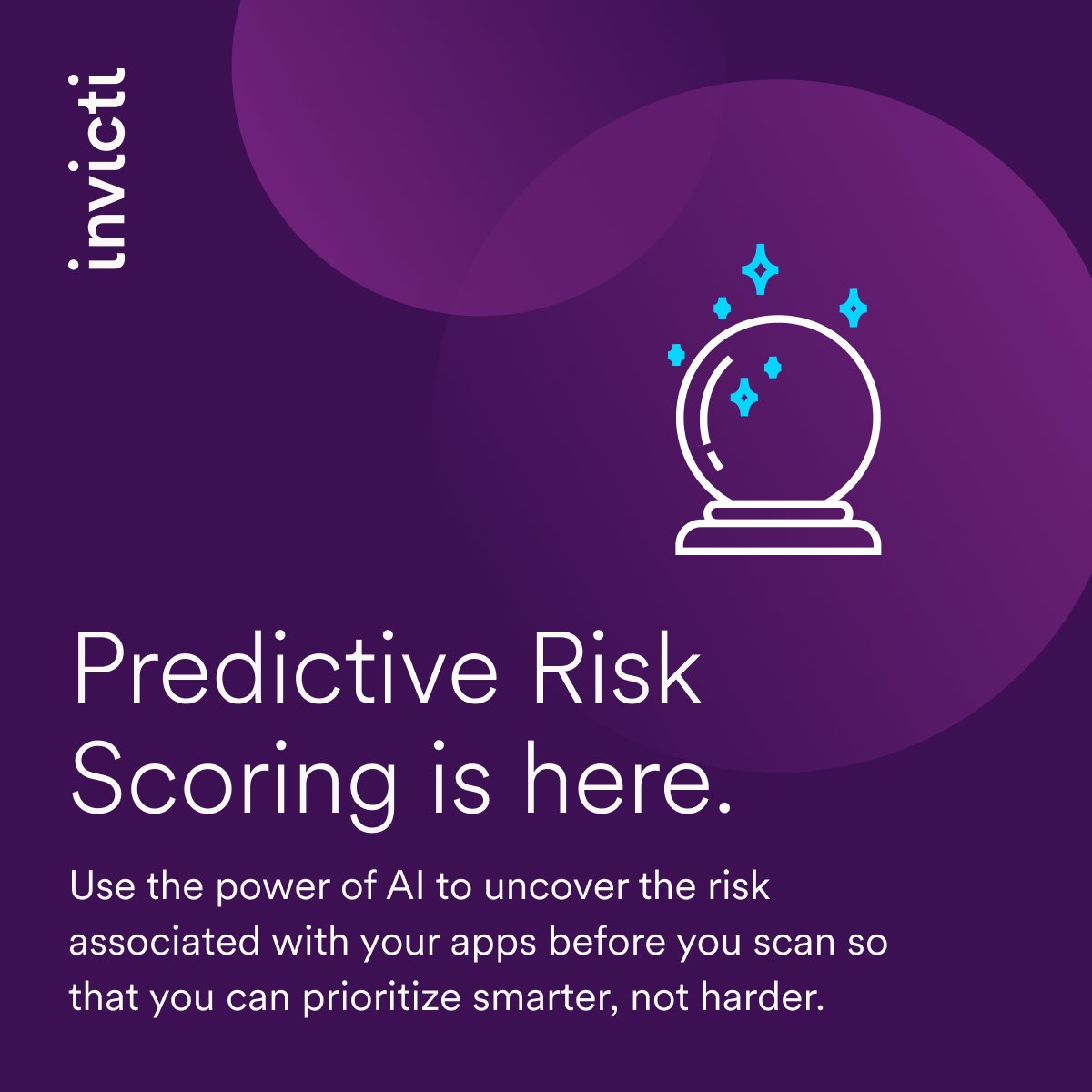 InvictiSecurity's tweet image. 🔮 Introducing: Predictive Risk Scoring! We’re amped to announce our first-ever AI-enabled feature, which proactively assesses the risk that applications carry—before running a full scan. Learn more: okt.to/aplOGZ

#Cybersecurity #PredictiveRisk #AI #AppSec