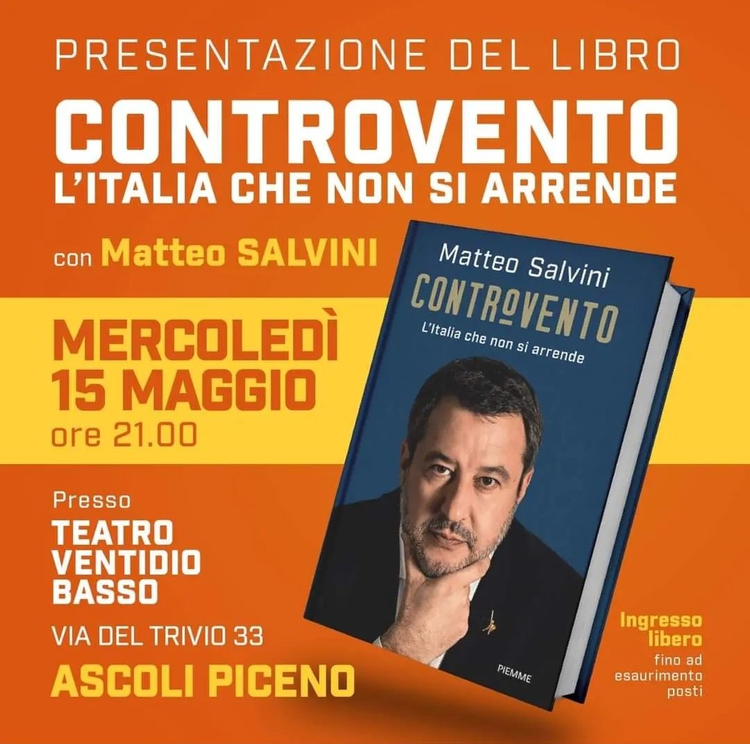 Salvini in #ascolipiceno il 15 Maggio