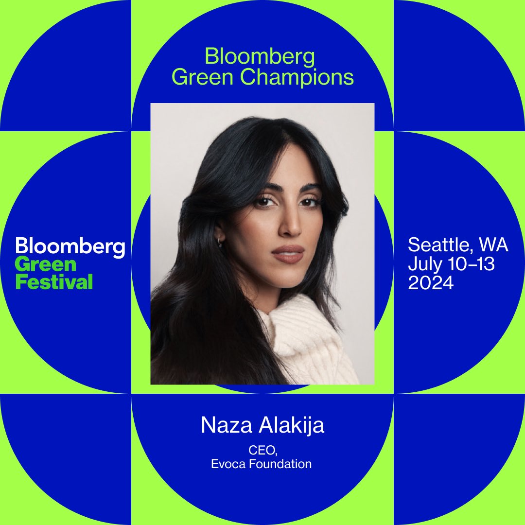 I am proud to join the 2024 class of #BBGGreenChampions, @BloombergLive’s global community of activists that are transforming business and government through breakthrough sustainability practices and leading-edge technologies. The festival will be a celebration of the thinkers,
