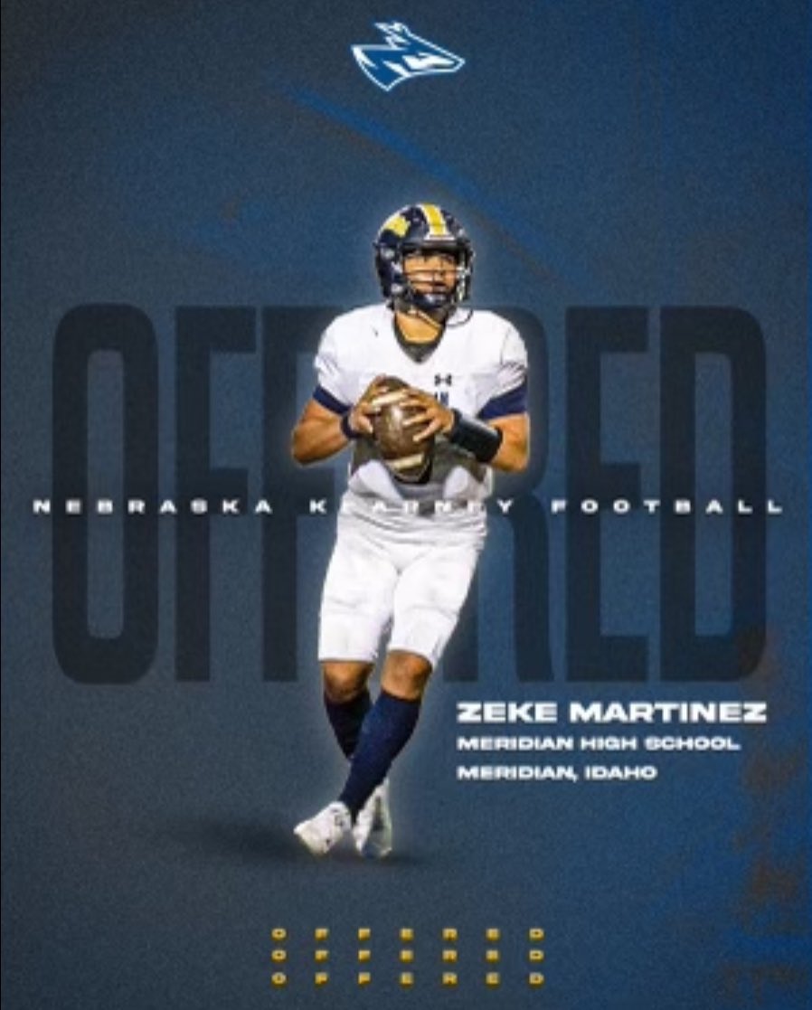 After a great conversation with @Coach_CEllis and @KennyZamberlin I am blessed to receive an offer from Nebraska Kearney! All Glory To God! @BrandonHuffman @triplethreatfbb @MHSWarriorFB @CoachWoody82